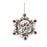 Melrose Cut Cookie Design Snowflake Ornament, Set of 12, White/Brown