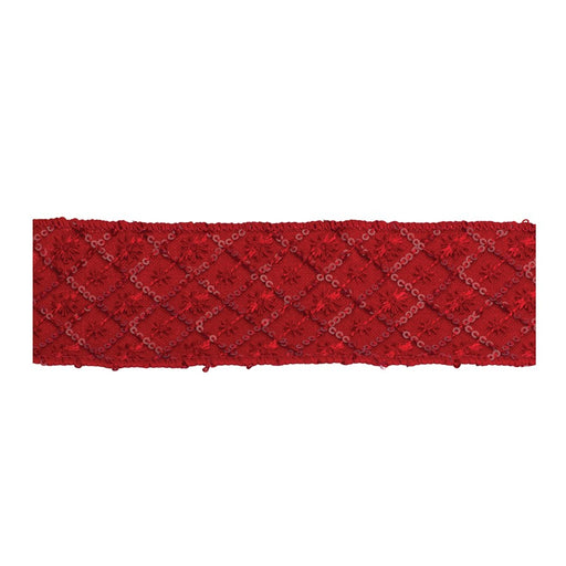 Melrose International Sequined Red Ribbon, Set of 22.5"x10 Yds