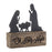 Melrose Holy Night Nativity Block/Metal Cut Out Scene 6"H, Brown/Black - 84201DS
