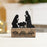 Melrose Holy Night Nativity Block/Metal Cut Out Scene 6"H, Brown/Black