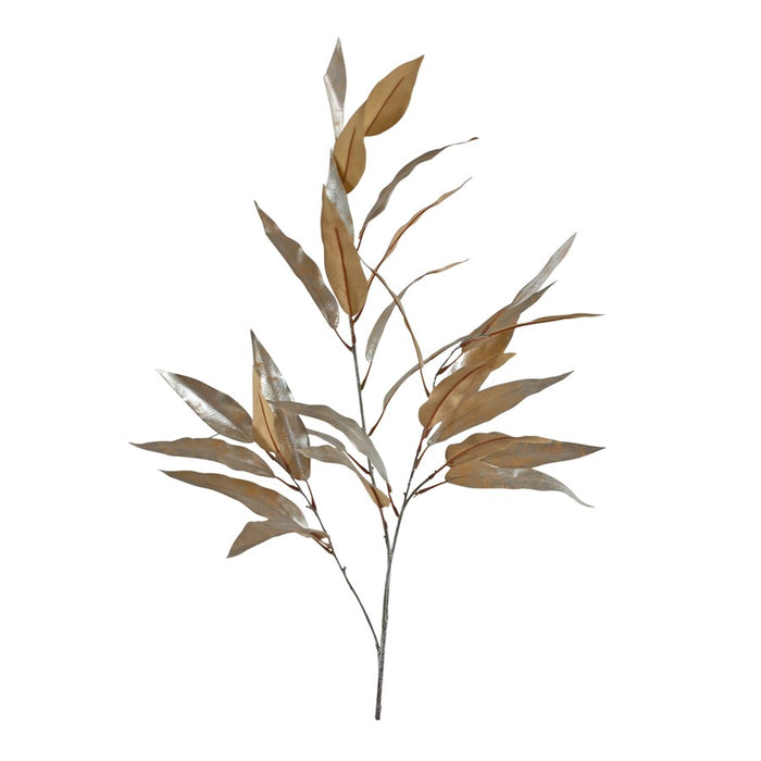 Melrose International Gold Long Blade Eucalyptus Leaf Spray, Set of 6