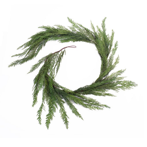 Melrose Winter Cedar Foliage Garland, Set of 2, Green/Brown - 84222DS