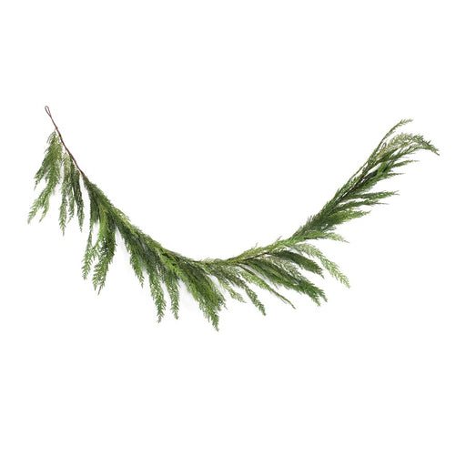 Melrose Winter Cedar Foliage Garland, Set of 2, Green/Brown