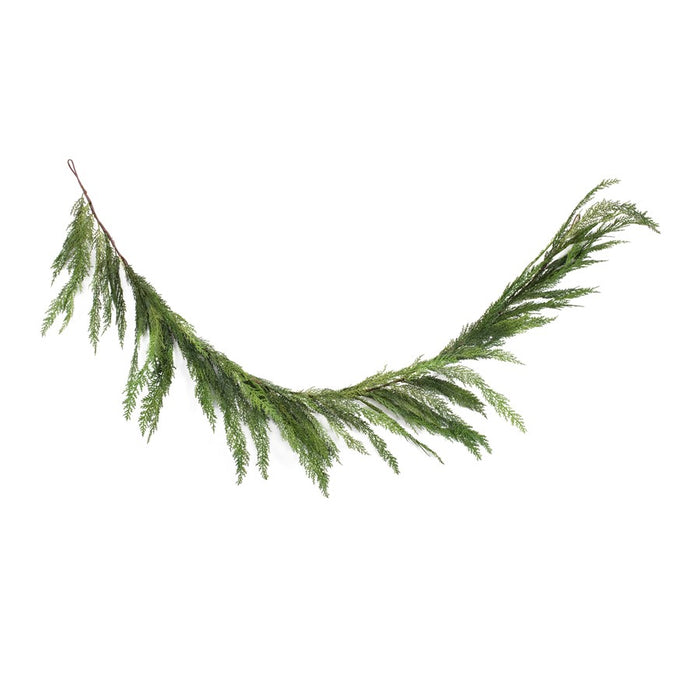 Melrose Winter Cedar Foliage Garland, Set of 2, Green/Brown