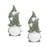 Melrose Stone Holiday Gnome Stack/Pine Tree Hat, Set of 2, Green/White - 84233DS