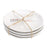 Melrose Stoneware Three French Hens Holiday Plate, Set of 2, White/Red - 84274DS