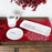 Melrose Stoneware Three French Hens Holiday Plate, Set of 2, White/Red