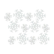 Melrose Traditional White Cut Out Snowflake Decor, Set of 12, White - 84308DS
