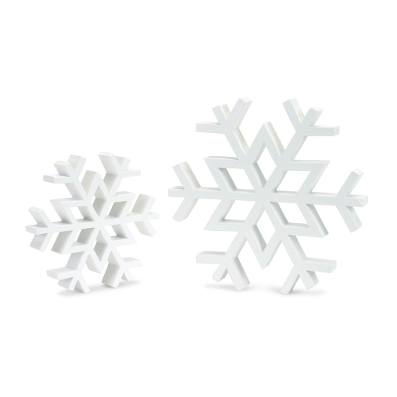 Melrose Traditional White Cut Out Snowflake Decor, Set of 12, White