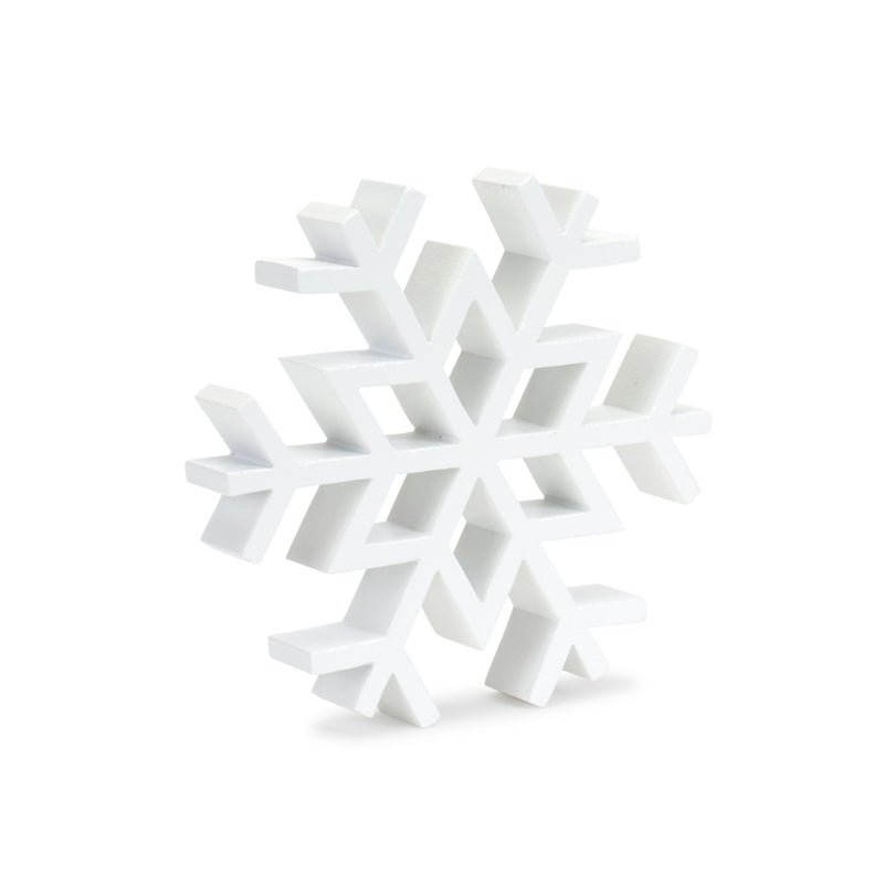Melrose Traditional White Cut Out Snowflake Decor, Set of 12, White
