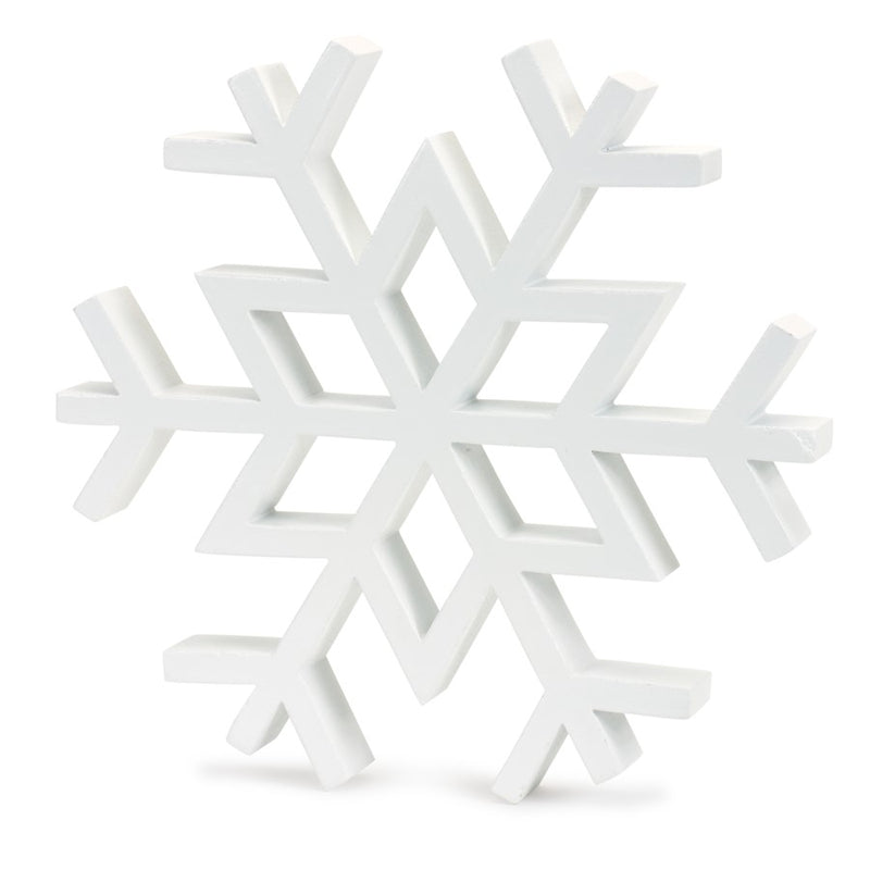 Melrose Traditional White Cut Out Snowflake Decor, Set of 12, White