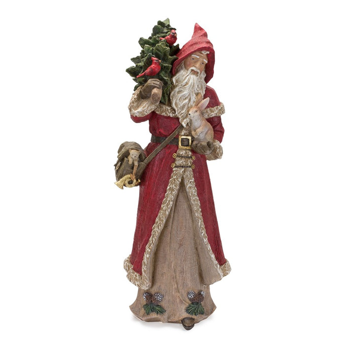 Melrose Stone Santa Figurine/Cardinal Bird/Animals, Set of 2, Red - 84358DS
