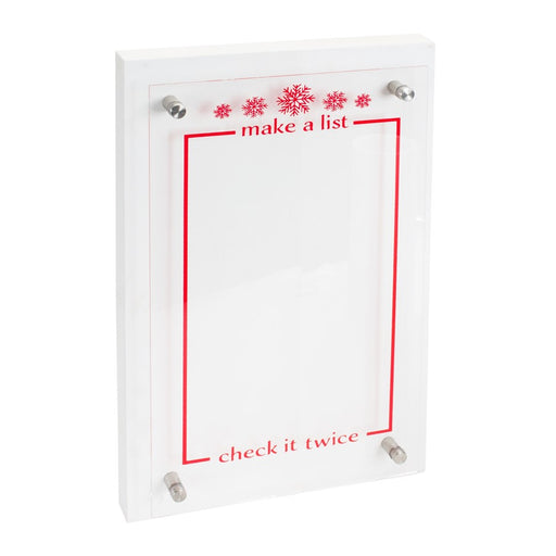 Melrose International Christmas List Acyrlic Sign 15.5"L, Red/White - 84385DS