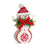 Melrose Nordic Snowflake Snowman Figurine/Pine Bow Accent, Set of 2, W