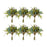 Melrose International Seeded Foliage Bundle/Tie, Set of 6, Green/Brown - 84428DS