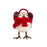 Melrose Plush Winter Bird Shelf Sitter/Scarf/Ear Muffs, Set of 12, Red