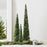 Melrose PVC Bottle Brush Design Pine Tree Decor/Stand, Set of 3, Green