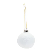 Melrose Int. Porcela, Pine Cone Ball Ornament, Set of 6, White - 84530DS