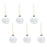 Melrose Int. Porcela, Pine Cone Ball Ornament, Set of 6, White