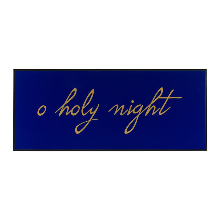 Melrose International O Holy Night Wall Sign 23.5"L, Blue/Gold - 84565DS