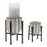 Melrose Geo Design Candle Holder/Metal Stand, Set of 2, White - 85012DS