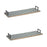 Melrose Mango Tray/Geo Design/Metal Handle Accents, Set of 2 - 85037DS