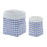 Melrose Gingham Sack Design Stone Planter, Set of 2, Blue/White - 85046DS