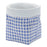 Melrose Gingham Sack Design Stone Planter, Set of 2, Blue/White
