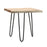 Melrose Natural Wood Slab Stool Table/Iron Legs 17.75"H, Brown/Black - 85059DS