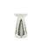 Melrose International Ceramic Candle Holder, Set of 2, White/Black