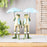 Melrose Garden Frog/Umbrella/Rainboot Accent, Set of 2, Blue/Green