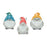 Melrose Whimsical Animal Gnome Garden Statue, Set of 12, Grey/Red/Blue
