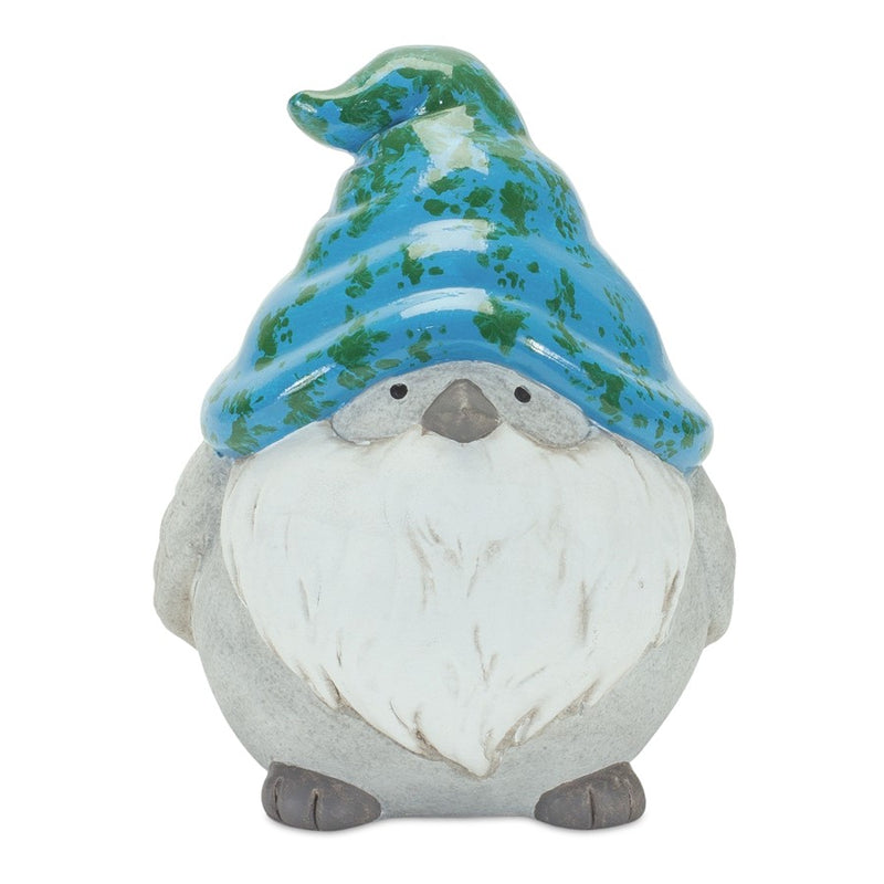 Melrose Whimsical Animal Gnome Garden Statue, Set of 12, Grey/Red/Blue