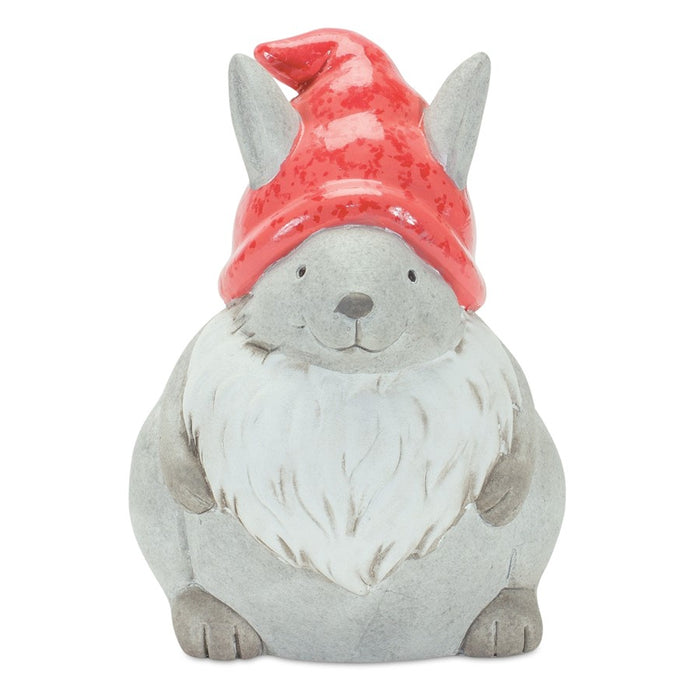 Melrose Whimsical Animal Gnome Garden Statue, Set of 12, Grey/Red/Blue