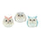 Melrose Pastel Terra Cotta Owl Figurine, Set of 12, Blue/Pink - 85083DS