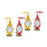 Melrose Garden Gnome/Umbrella/Woodland Animals, Set of 4, Yellow/Red - 85084DS