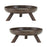 Melrose International Metal Bowl Pedestal/Legs, Set of 2, Brown - 85090DS