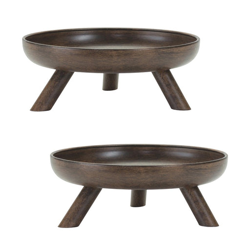 Melrose International Metal Bowl Pedestal/Legs, Set of 2, Brown - 85090DS