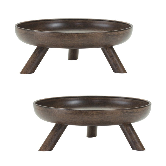 Melrose International Metal Bowl Pedestal/Legs, Set of 2, Brown - 85090DS