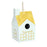 Melrose Hanging Bird House Garden Decor, Set of 3, Blue/White/Red