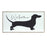 Melrose Wood Framed Dachshund Welcome Sign 19.75"L, Black/White/Natura - 85117DS