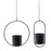 Melrose International Modern Hanging Planter/Frame, Set of 2, Black - 85125DS