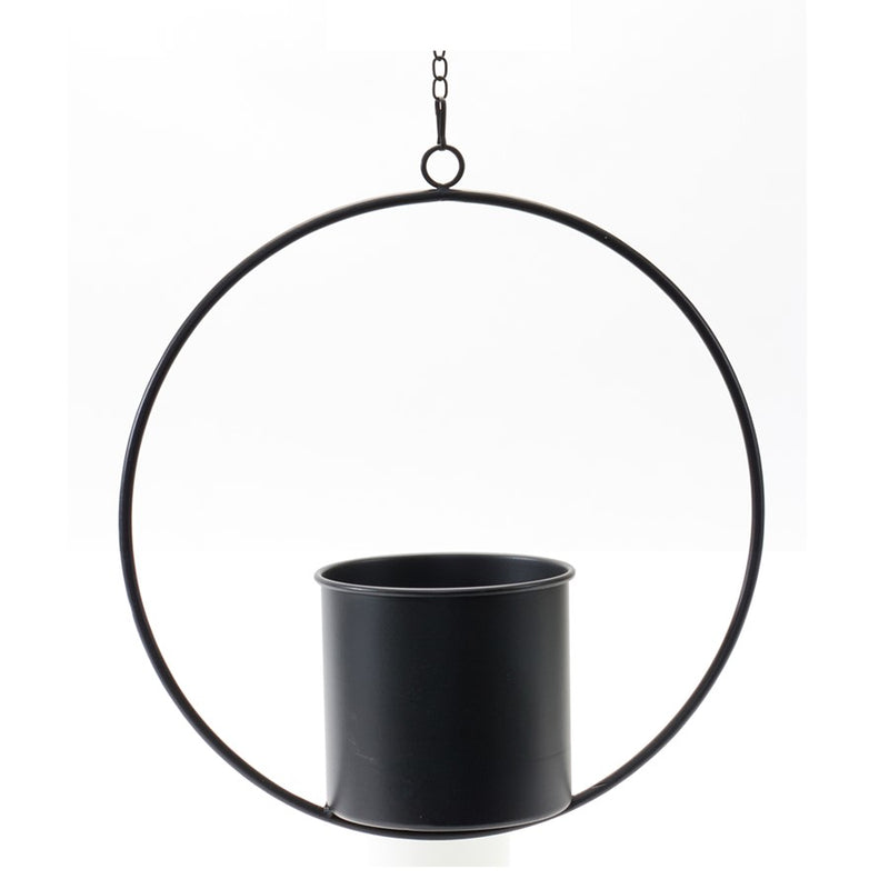 Melrose International Modern Hanging Planter/Frame, Set of 2, Black