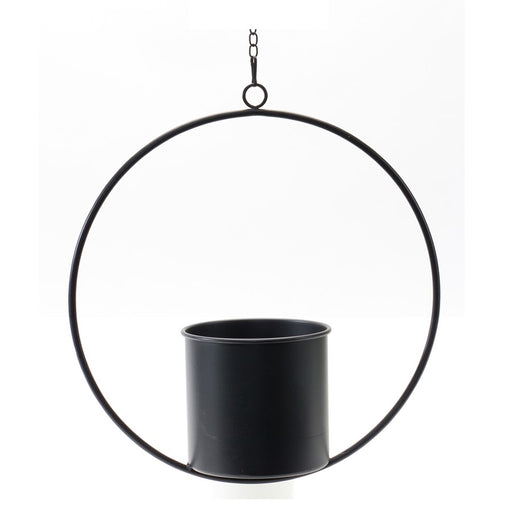 Melrose International Modern Hanging Planter/Frame, Set of 2, Black