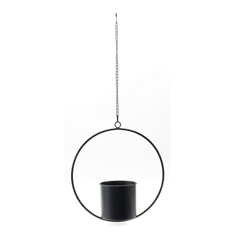 Melrose International Modern Hanging Planter/Frame, Set of 2, Black