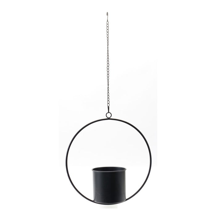 Melrose International Modern Hanging Planter/Frame, Set of 2, Black