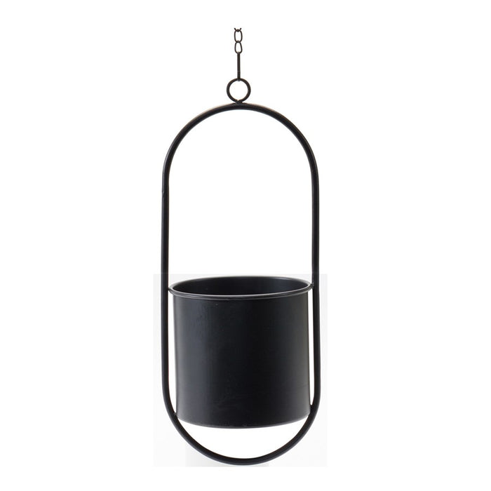 Melrose International Modern Hanging Planter/Frame, Set of 2, Black
