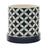 Melrose Geometric Pattern Planter/Plate, Set of 2, Blue/White
