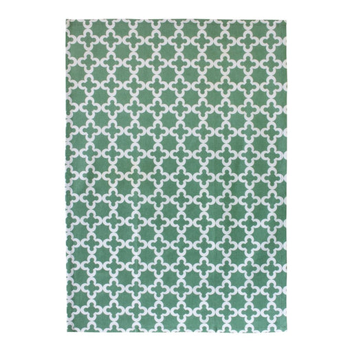 Melrose Floral Plaid Tea Towel, Set of 3, White/Green/Orange
