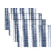 Melrose International Striped Dining Placemat, Set of 4, Blue/White - 85183DS